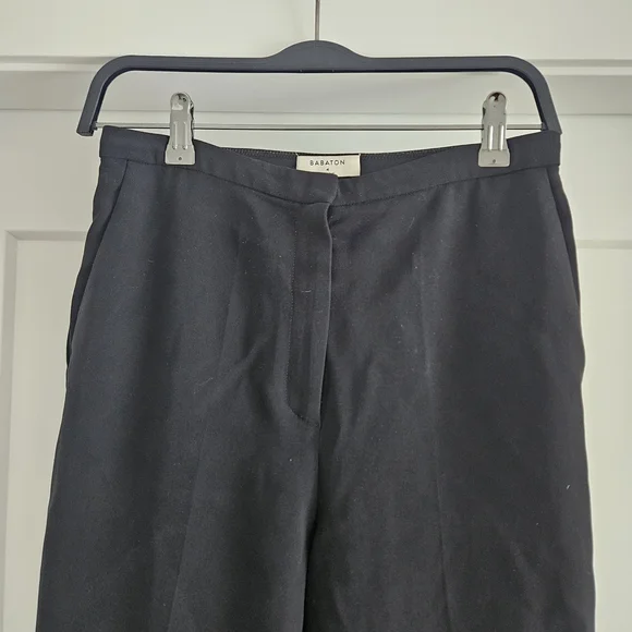 Babaton Atelier Black Cropped Pants Business Officewear Size 4 - Picture 3 of 5